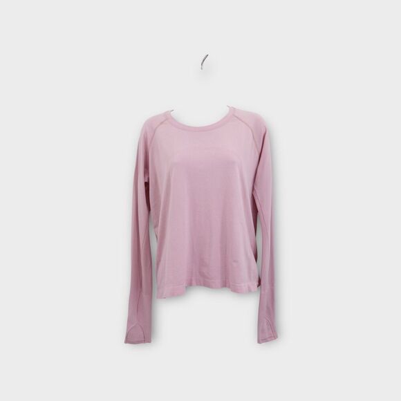 Lululemon Swiftly Tech Long Sleeve Shirt 2.0 Size 12 Pink Strawberry Milkshake - Picture 1 of 9